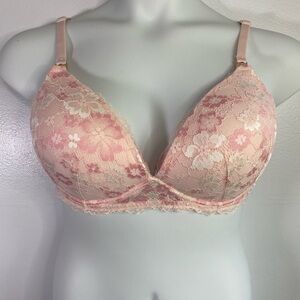 Victoria's Secret Pink Floral Lace Bra